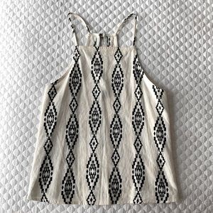 Fab’rik Black and White Patterned Tank